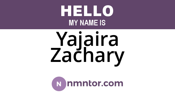 Yajaira Zachary