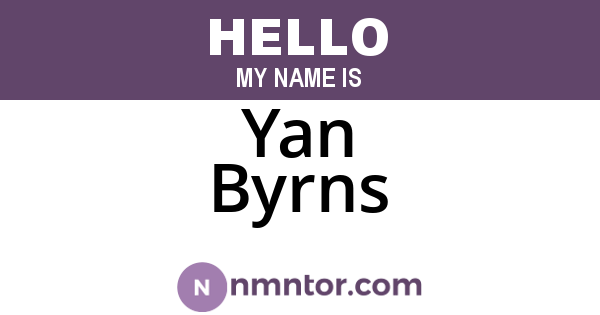 Yan Byrns