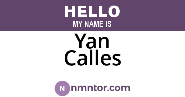 Yan Calles