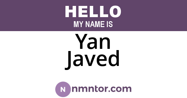Yan Javed