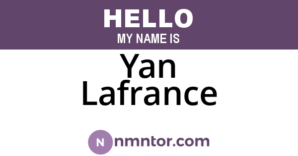 Yan Lafrance