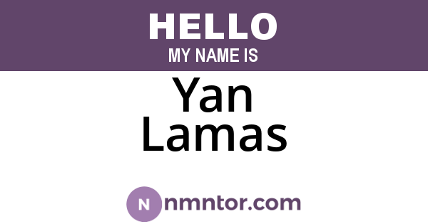 Yan Lamas