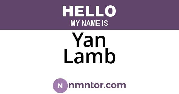 Yan Lamb
