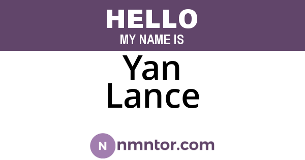 Yan Lance