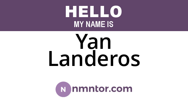 Yan Landeros