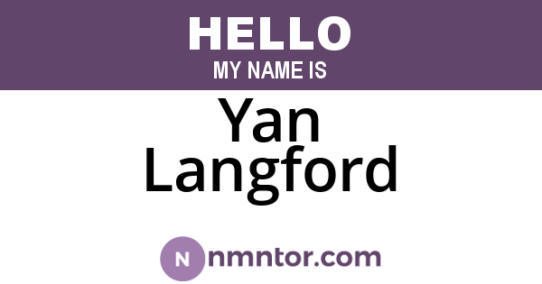 Yan Langford