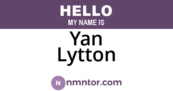 Yan Lytton