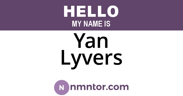 Yan Lyvers