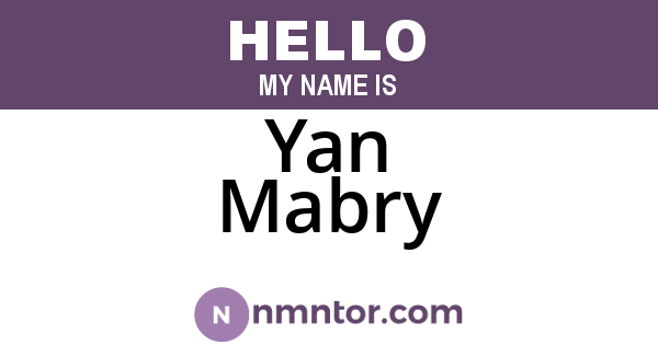 Yan Mabry