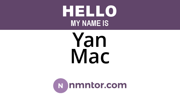 Yan Mac