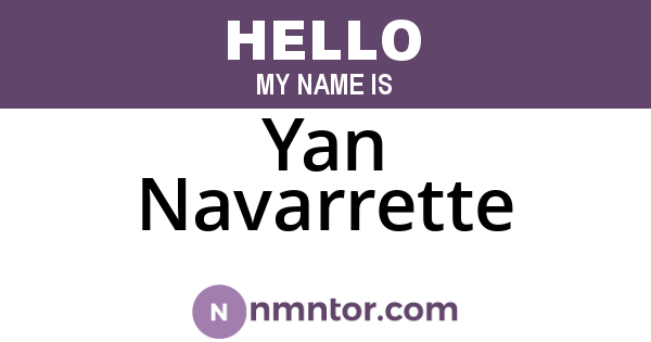 Yan Navarrette