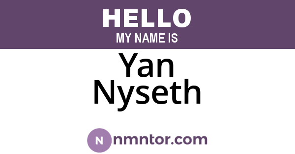 Yan Nyseth