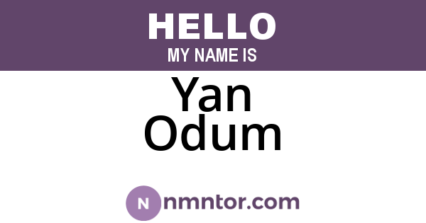 Yan Odum