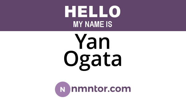 Yan Ogata