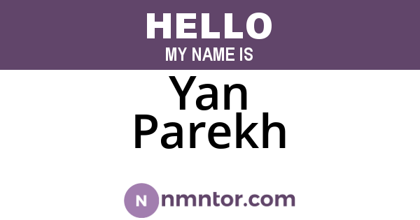 Yan Parekh