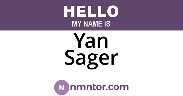 Yan Sager