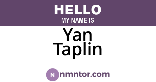Yan Taplin