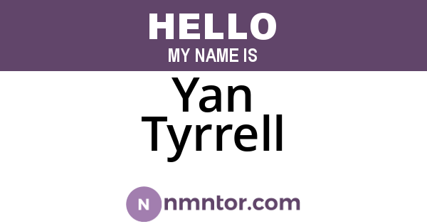 Yan Tyrrell