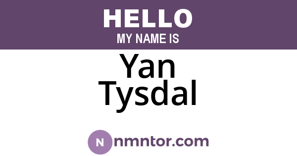 Yan Tysdal