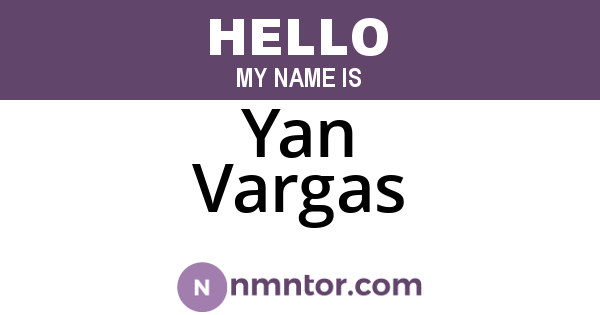 Yan Vargas