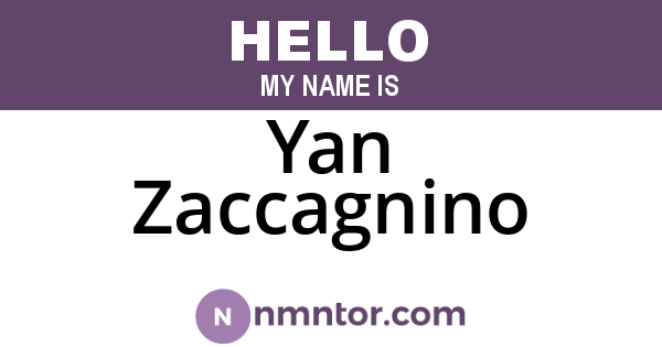 Yan Zaccagnino