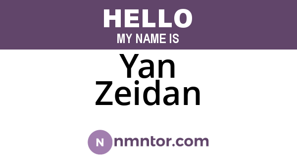 Yan Zeidan