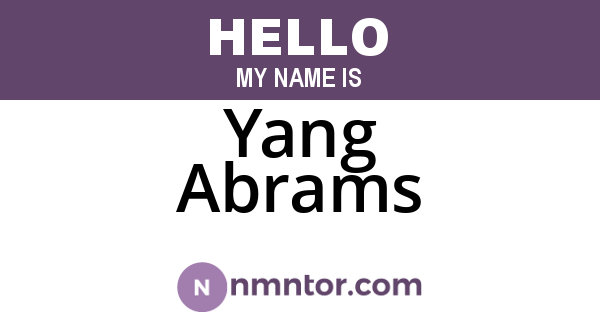 Yang Abrams