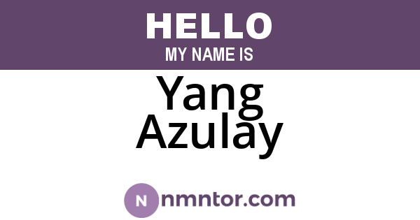 Yang Azulay