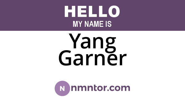 Yang Garner