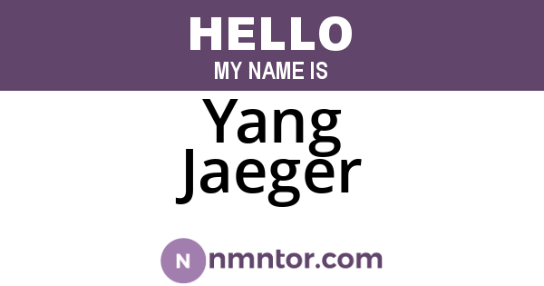 Yang Jaeger