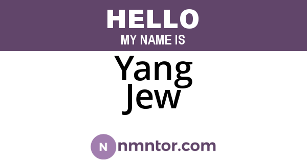 Yang Jew