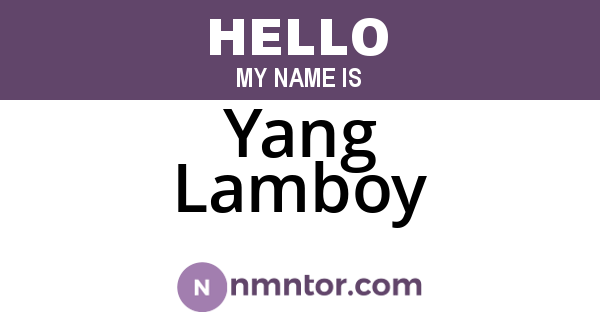 Yang Lamboy