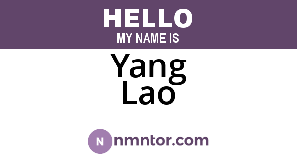 Yang Lao