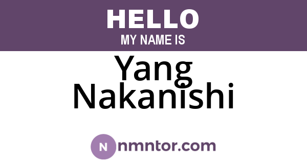 Yang Nakanishi