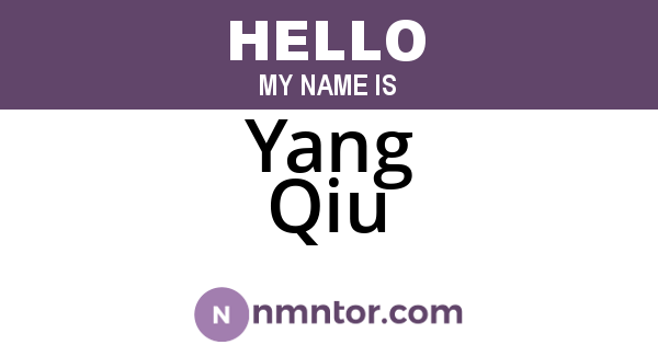 Yang Qiu
