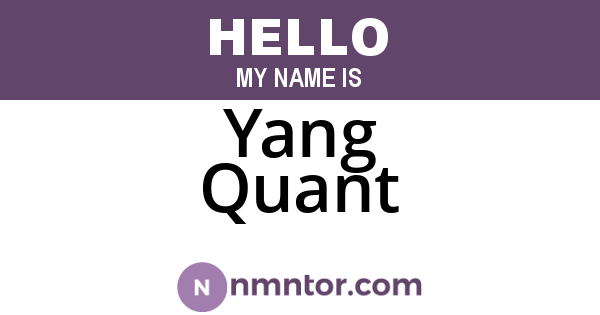 Yang Quant