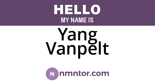 Yang Vanpelt
