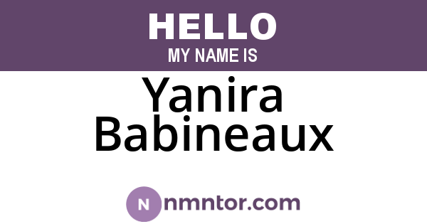Yanira Babineaux