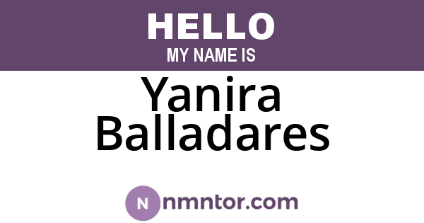 Yanira Balladares