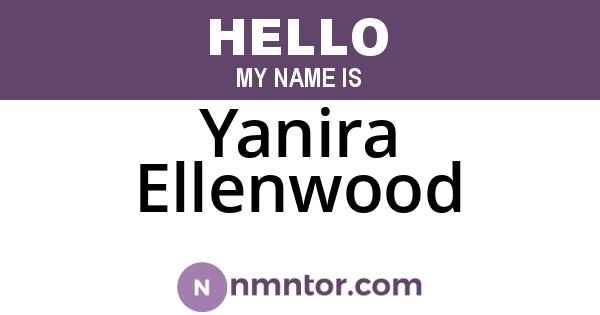 Yanira Ellenwood