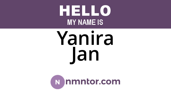 Yanira Jan