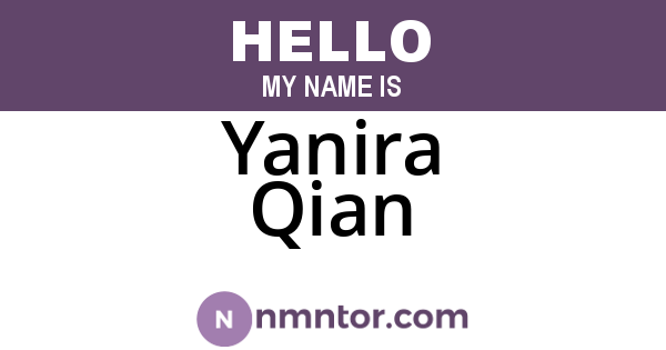 Yanira Qian