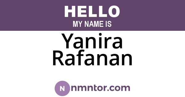 Yanira Rafanan