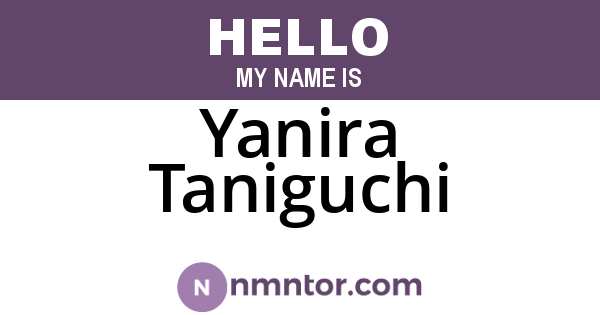 Yanira Taniguchi