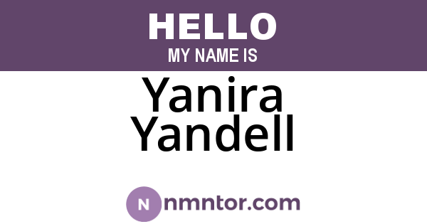 Yanira Yandell