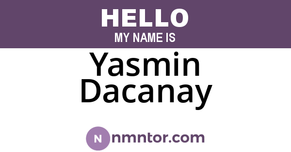 Yasmin Dacanay
