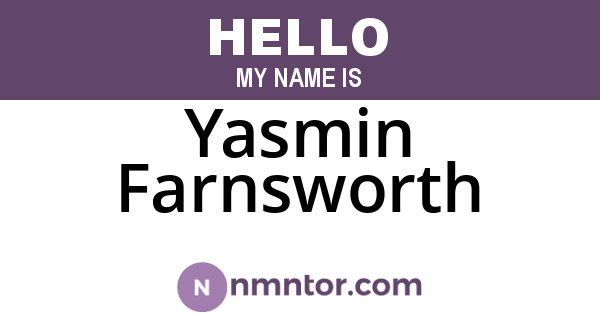 Yasmin Farnsworth