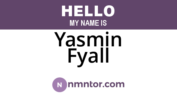Yasmin Fyall