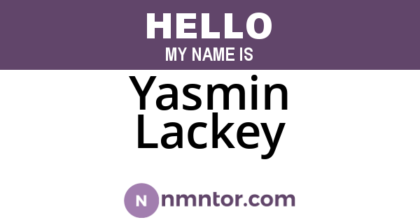Yasmin Lackey