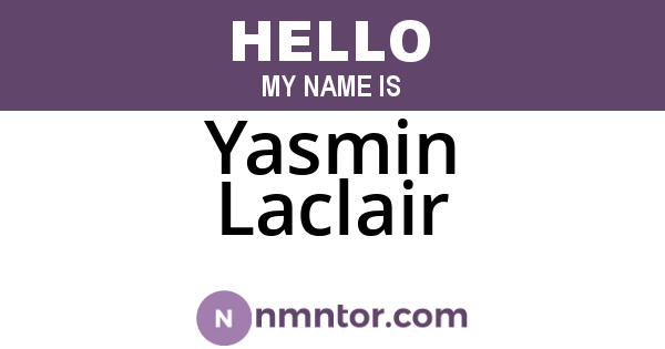 Yasmin Laclair